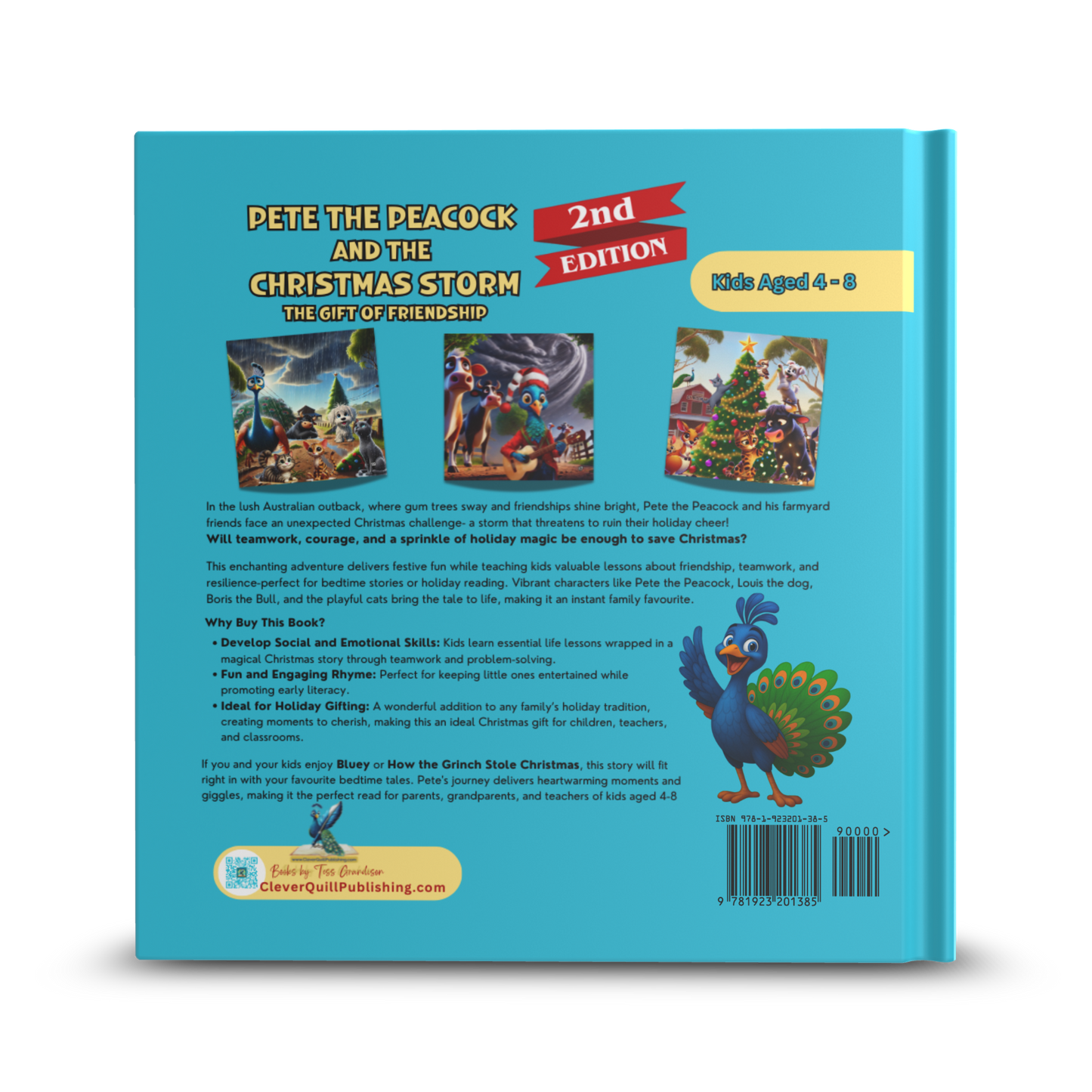 Pete the Peacock and the Christmas Storm: 2nd Ed (HARDCOVER) | Children's Book